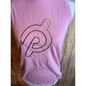 Peloton Muscle Tank Pink Peach Gold Women's Size S